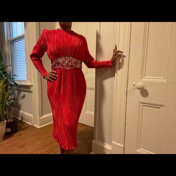 Vintage Red Dress - Picture 2 of 5